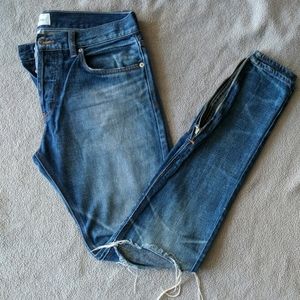 FEAR OF GOD Essentials Zipper Leg Indigo Denim